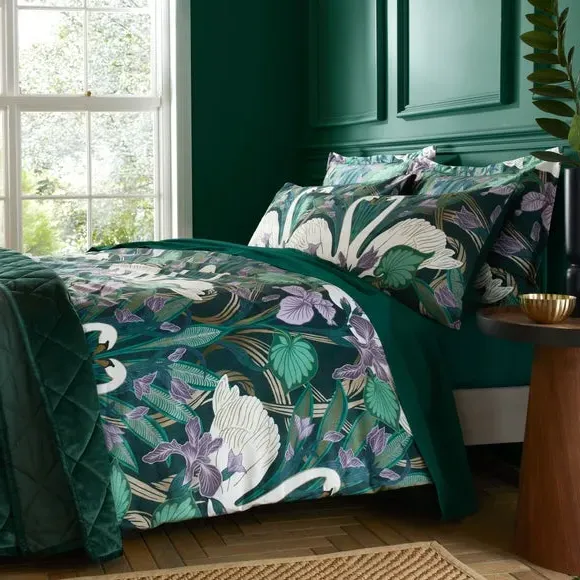 Oxford Pillowcase with Button Closure - Emerald