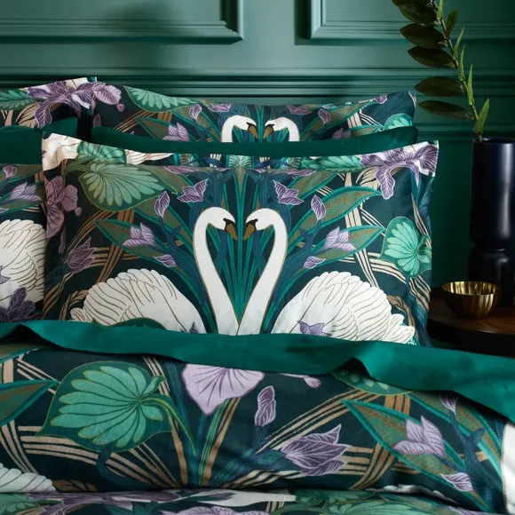 Oxford Pillowcase with Button Closure - Emerald image