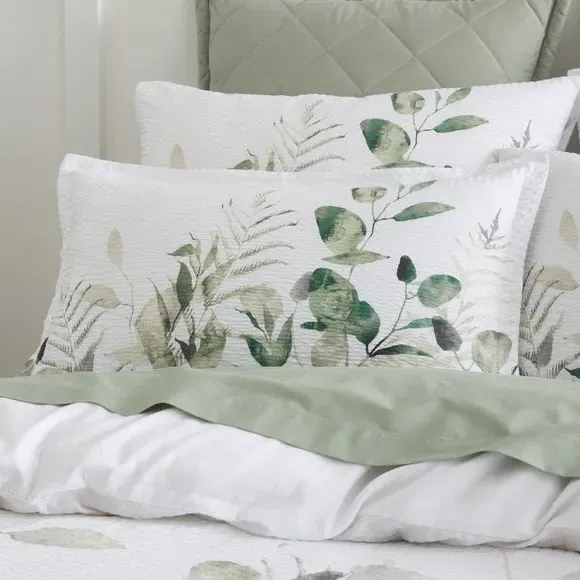 Oxford Pillowcase with Button Closure - Green image