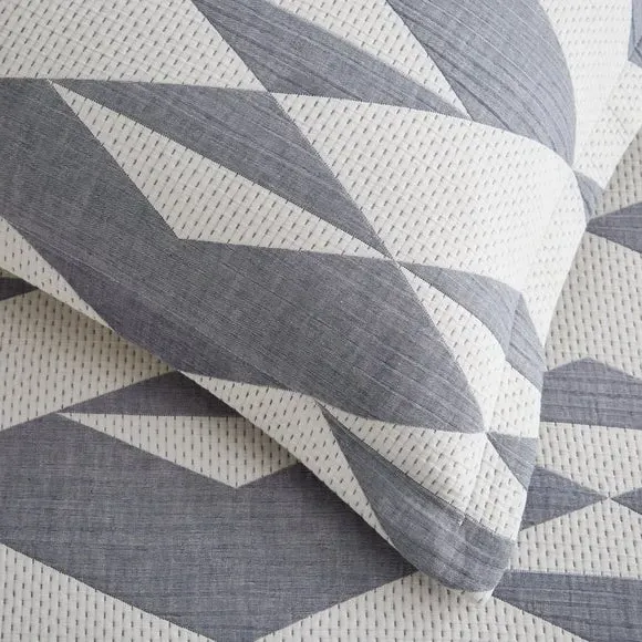 Oxford Pillowcase with Button Closure - Steel Blue