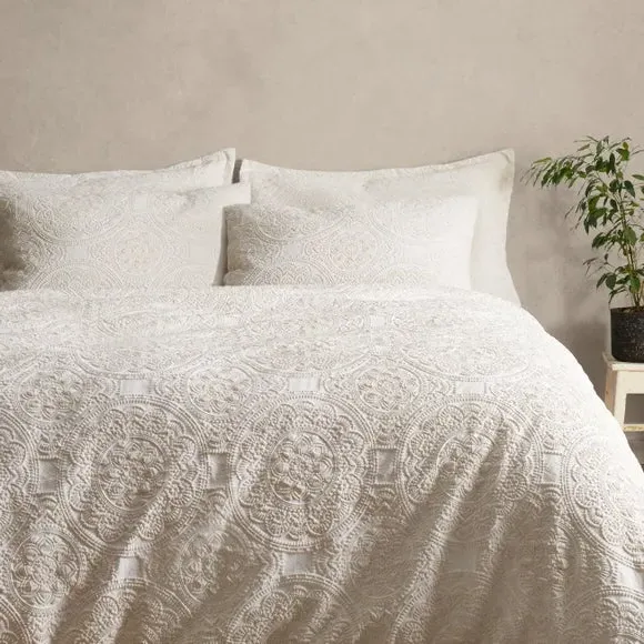 Oxford Pillowcase with Button Closure - Stone