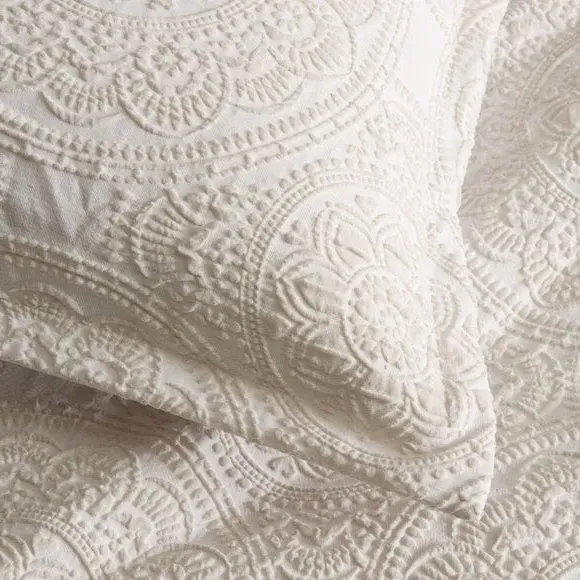 Oxford Pillowcase with Button Closure - Stone