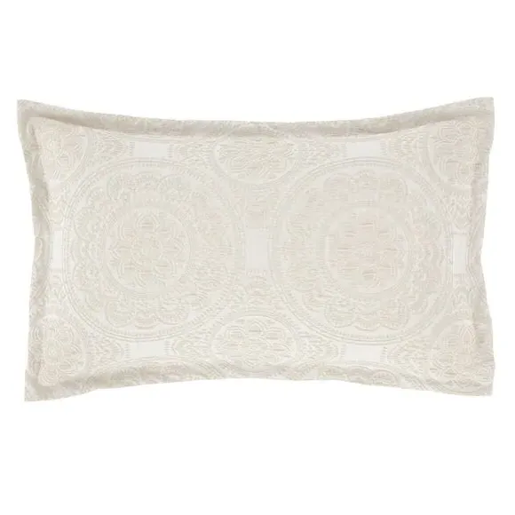 Oxford Pillowcase with Button Closure - Stone