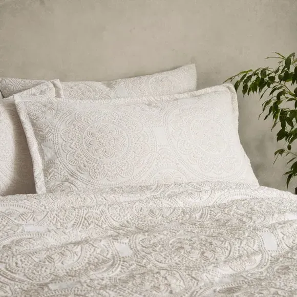 Oxford Pillowcase with Button Closure - Stone image