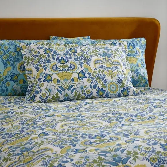 Oxford Pillowcase with Button Closure - Teal image