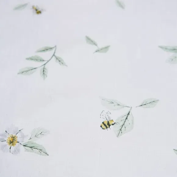 Oxford Pillowcase with Floral Print - Green