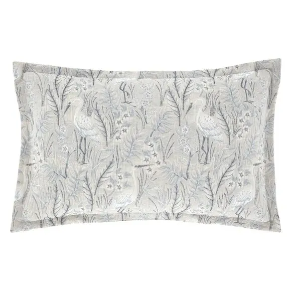 Oxford Pillowcase with Heron Design - Mushroom