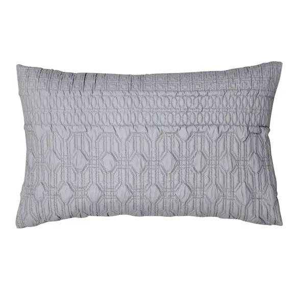 Oxford Pillowcase with Pinsonic Design - Grey