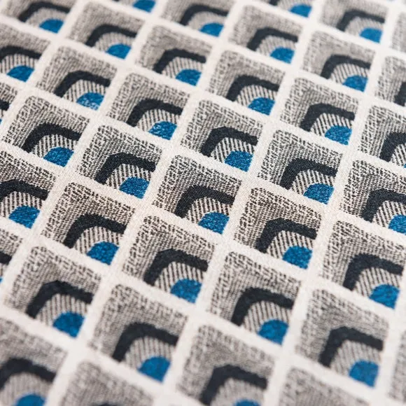 Oxford Pillowcase with Weave Design - Blue, Cotton