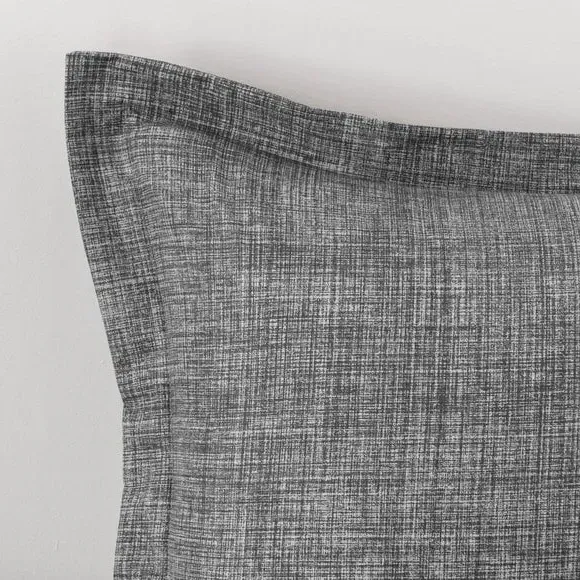 Oxford Pillowcase with Wide Cuff - Charcoal