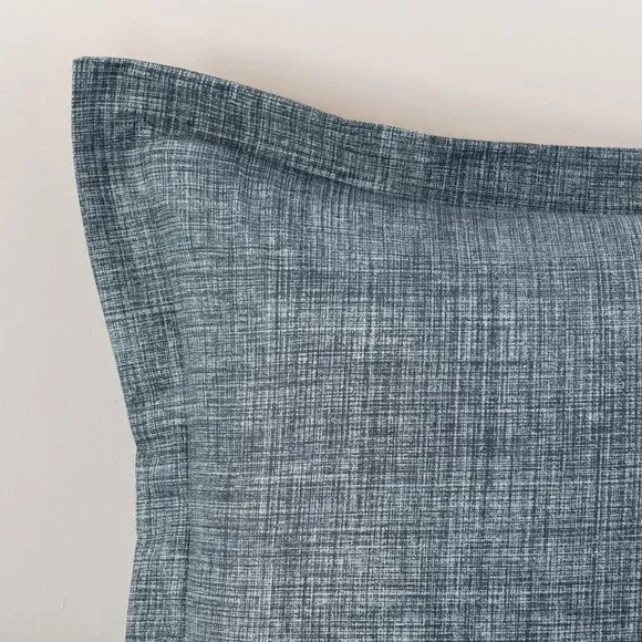 Oxford Pillowcase with Wide Cuff - Pacific Blue
