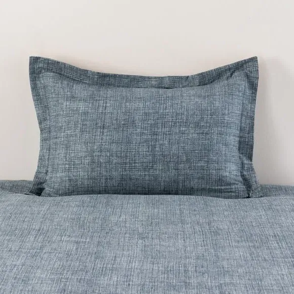 Oxford Pillowcase with Wide Cuff - Pacific Blue