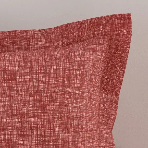 Oxford Pillowcase with Wide Cuff - Terracotta