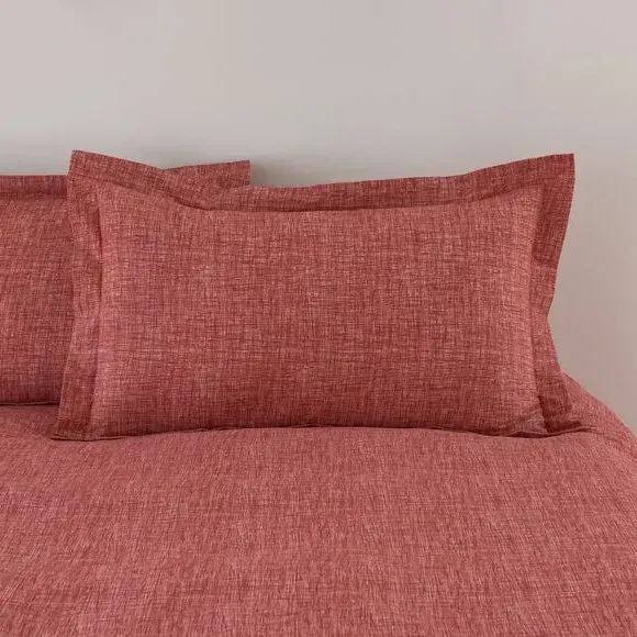 Oxford Pillowcase with Wide Cuff - Terracotta