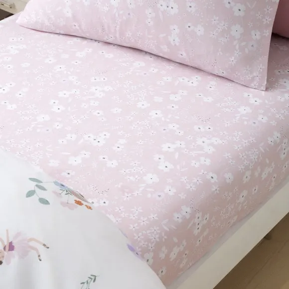 Pack of 2 Fitted Sheets - Pink, Polycotton