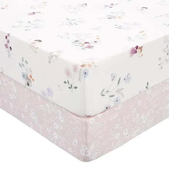 Pack of 2 Fitted Sheets - Pink, Polycotton image