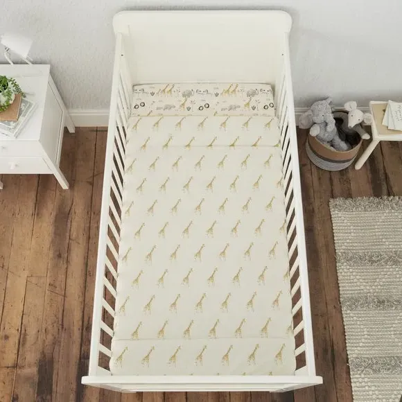 Pack of 2 Fitted Sheets Safari Print - Natural