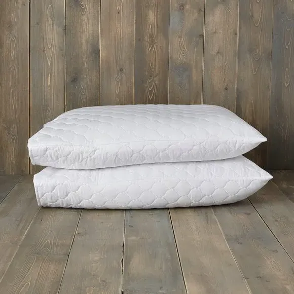 Pack of 2 Pillow Protectors - White, Polyester