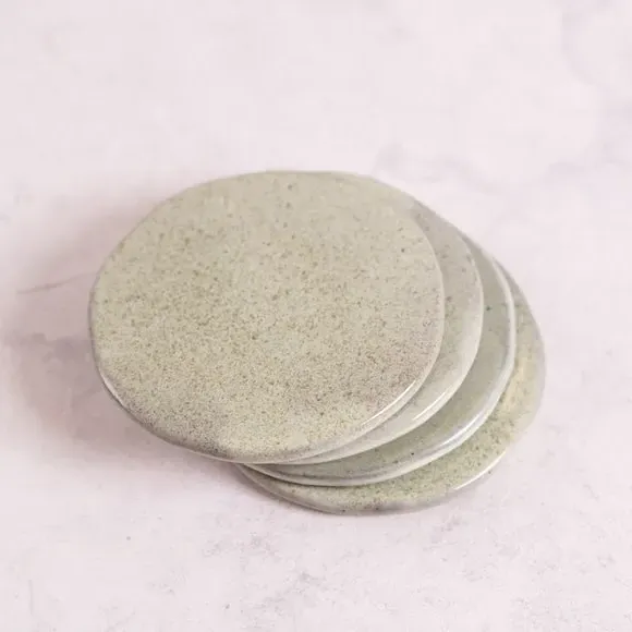Pack of 4 Coasters - Sage, Stoneware image