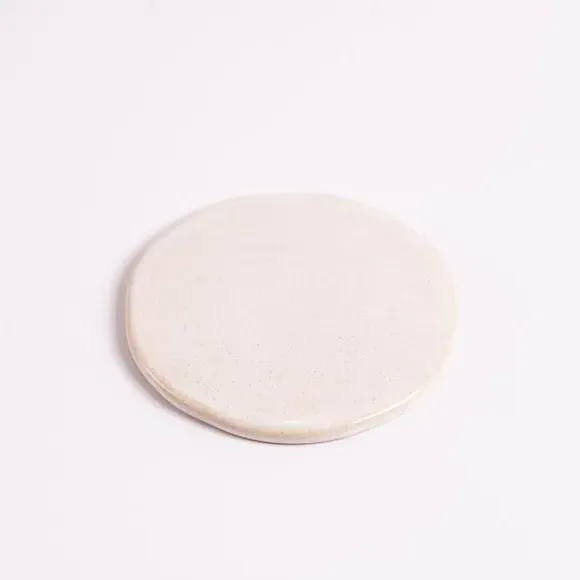 Pack of 4 Coasters - White, Stoneware