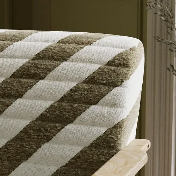 Paddle Armchair Diagonal Stripe - Pistachio
