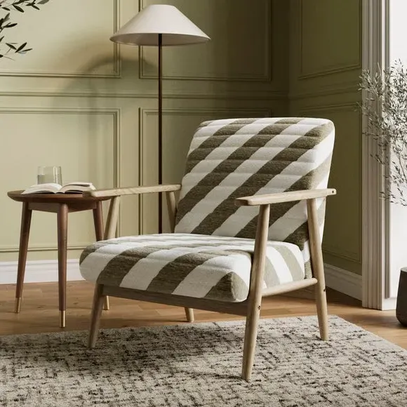 Paddle Armchair Diagonal Stripe - Pistachio image