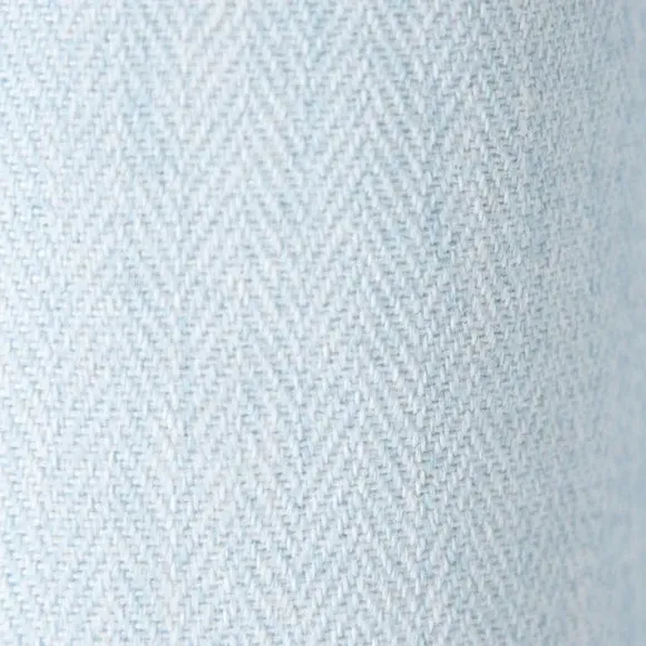 Pair Eyelet Curtains with Herringbone - Duck Egg