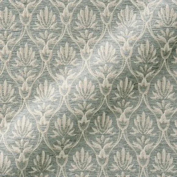 Paisley Damask Fabric By the Metre - Duck Egg image