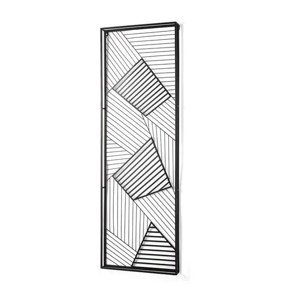 Panel Wall Art Indoor Outdoor - Black