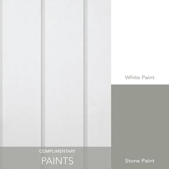 Panel Wallpaper - White, Wood Design
