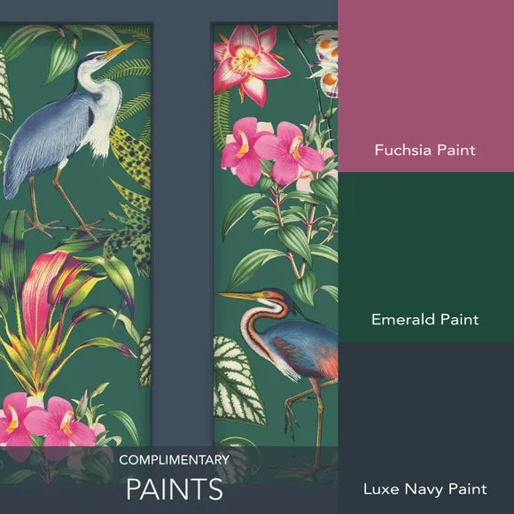 Panel Wallpaper with Animal Design - Blue