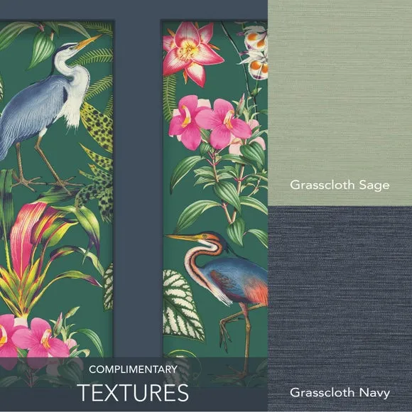 Panel Wallpaper with Animal Design - Blue