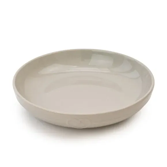 Pasta Bowl with Heart Design - Grey, Stoneware
