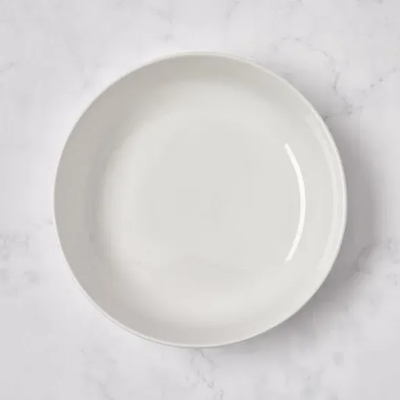 Pasta Bowl with Leaf Pattern - Sage, Porcelain