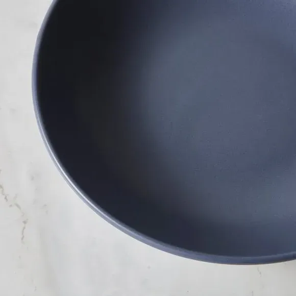 Pasta Bowl with Matte Finish - Blue, Stoneware