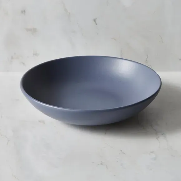 Pasta Bowl with Matte Finish - Blue, Stoneware image