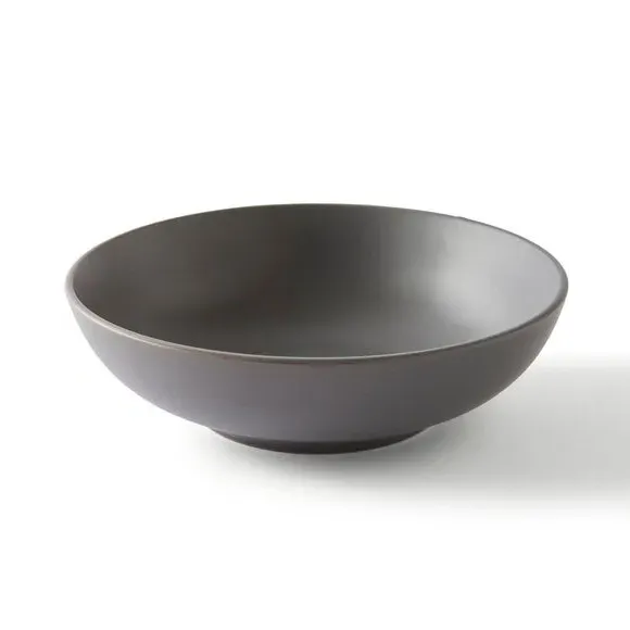 Pasta Bowl with Matte Finish - Charcoal, Stoneware