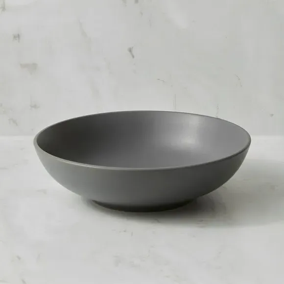 Pasta Bowl with Matte Finish - Charcoal, Stoneware