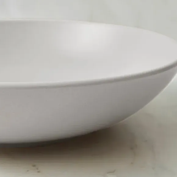 Pasta Bowl with Matte Finish - Grey, Stoneware