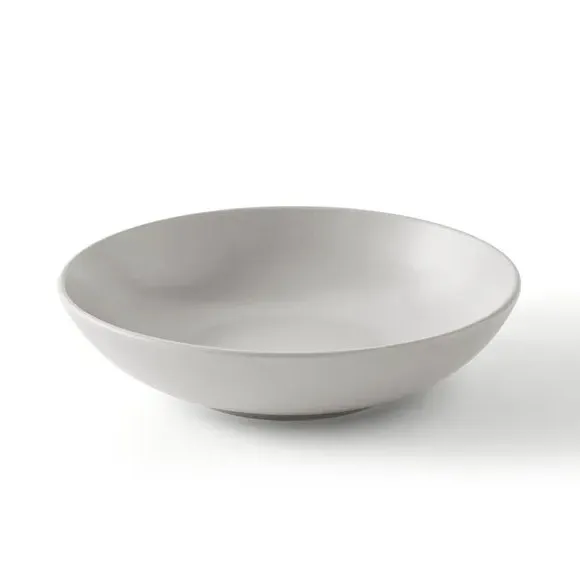 Pasta Bowl with Matte Finish - Grey, Stoneware