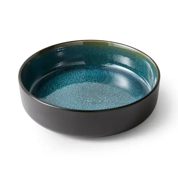 Pasta Bowl with Reactive Glaze - Green, Ceramic