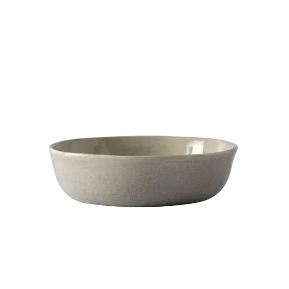 Pasta Bowl with Reactive Glaze - Grey, Stoneware