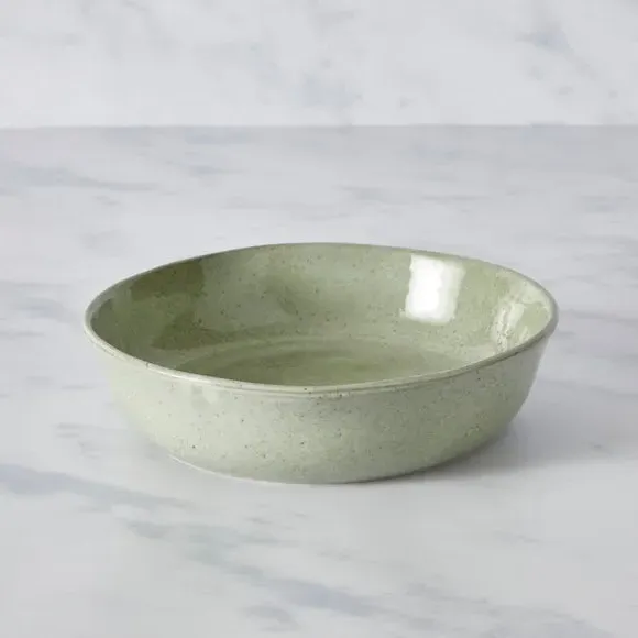 Pasta Bowl with Reactive Glaze - Sage, Stoneware
