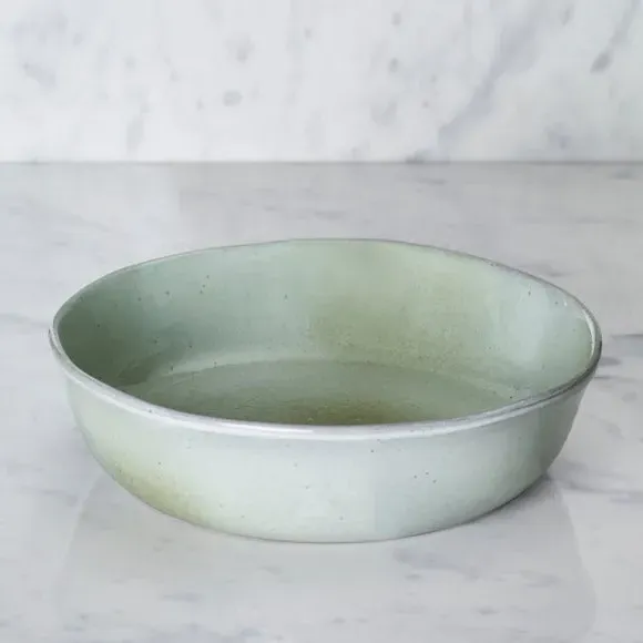 Pasta Bowl with Reactive Glaze - Sage, Stoneware