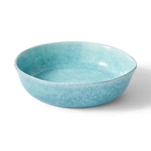 Pasta Bowl with Reactive Glaze - Teal, Stoneware