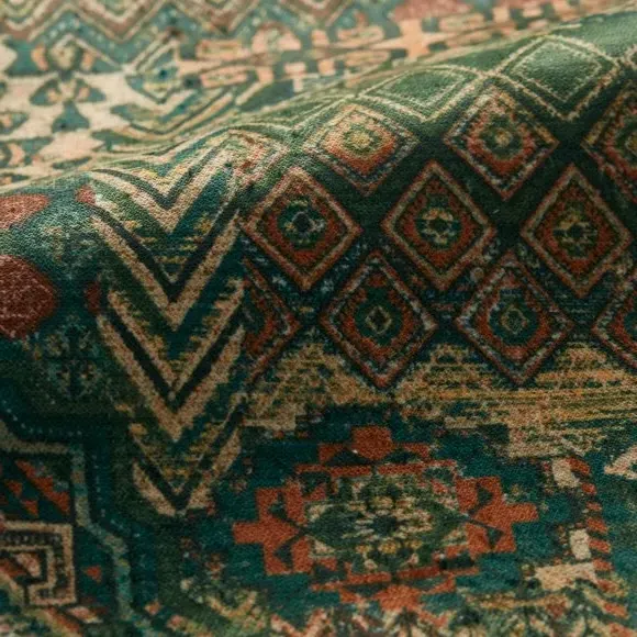 Patchwork Cushion Cover - Green, Polyester