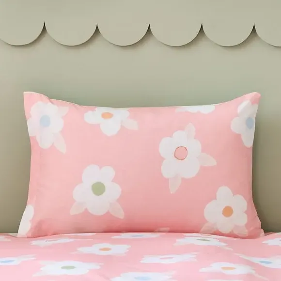 Patchwork Duvet Cover Set - Pink, Polycotton