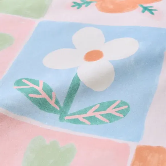 Patchwork Duvet Cover Set - Pink, Polycotton