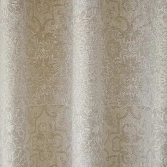 Patchwork Eyelet Curtains - Sandstone