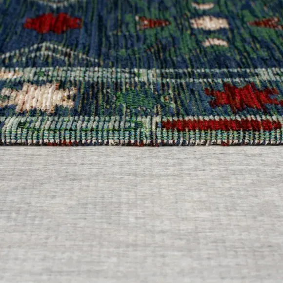 Patchwork Rug Flatweave - Multicoloured, Chenille